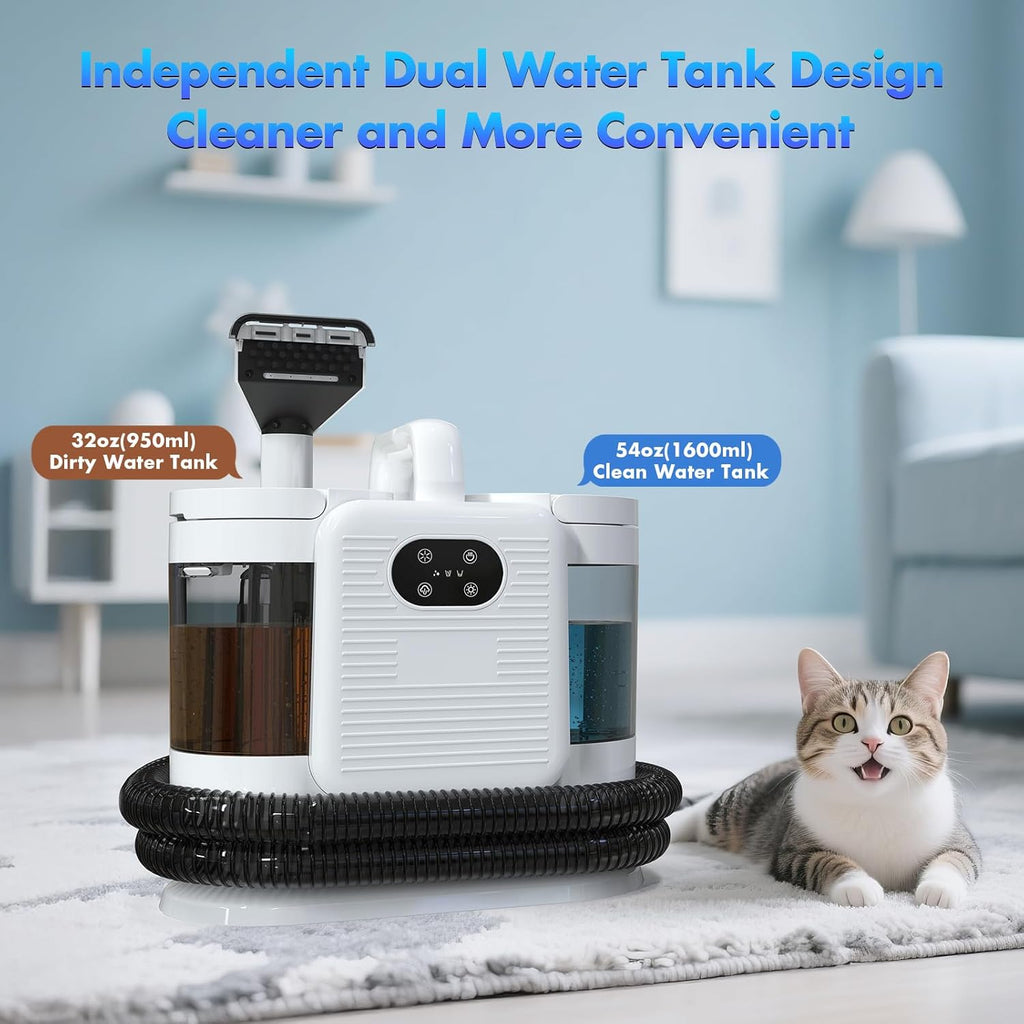 Portable Carpet Cleaner Machine, with 100℃ Steam & Deep Cleaning Suction,1300W Upholstery Steam Cleaner with Smart Voice Prompting, Self-cleaning, 4 Tools for Pets, Car, Couch and Stairs