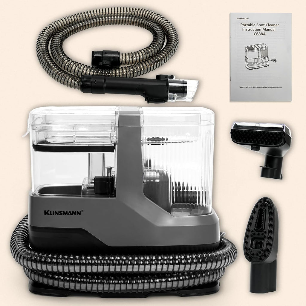 Couch & Upholstery Cleaner Machine, Portable Carpet Cleaner Machine with 17KPa Powerful Suction, Small Handheld Carpet Shampooer for Deep Cleaning Car Seat, Sofa, Furniture, Rug, Spot & Pet Mess