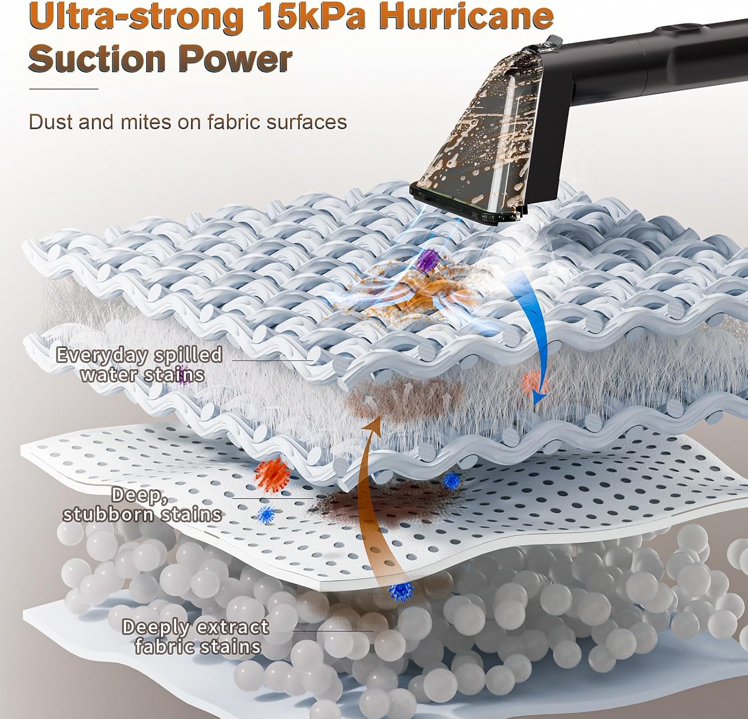 Portable Carpet Cleaner Machine, with 100℃ Steam & Deep Cleaning Suction,1300W Upholstery Steam Cleaner with Smart Voice Prompting, Self-cleaning, 4 Tools for Pets, Car, Couch and Stairs