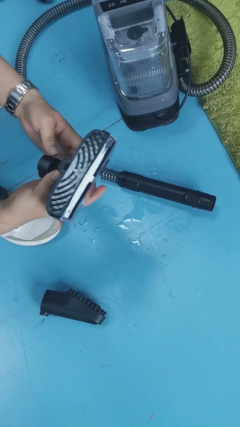 Portable Carpet & Upholstery Spot Cleaner Machine 20Kpa Power Suction Carpet Shampooer Deep Cleaning for Pet Stains,Couch,Stair,Car,Furniture with Dual Brush Heads & Cleaning Solution & Self-Cleaning